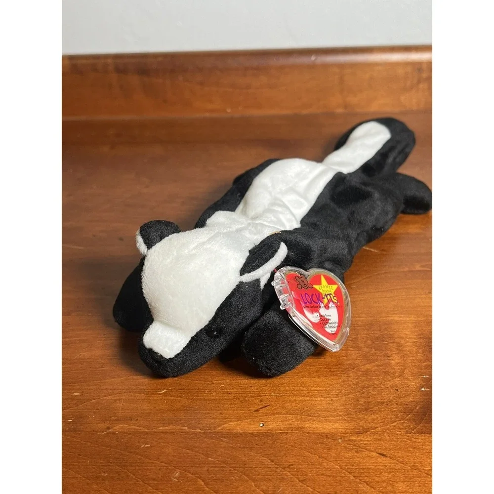 Ty Original Beanie Babies STINKY The Skunk Feb 13 1995 PE‎ PELLETS w/tags 10 In